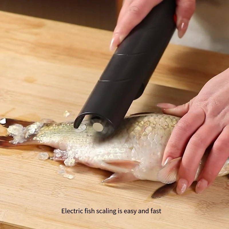Portable Electric Fish Scraper Waterproof USB Rechargeable Fish Scale Remover Cleaner Kitchen Tool for Seafood