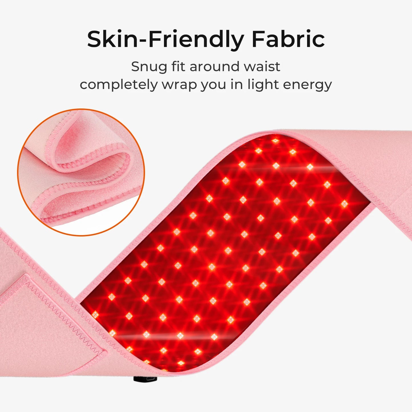 100 LED Fat Loss Belt Red Light Therapy For Body Health Care Infrared Lamp Back Pain Relief Waist Heating Belt Massage Machine