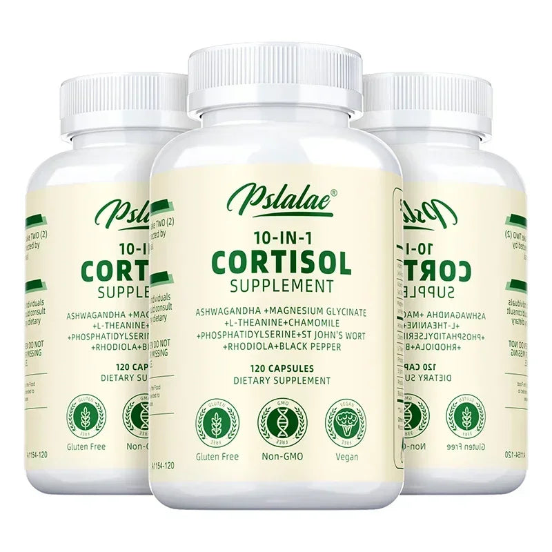 Cortisol Supplements - Balances Cortisol Response, Relaxation and Deep Sleep, Relieves Stress, Improves Focus, Energy LevelsSupp