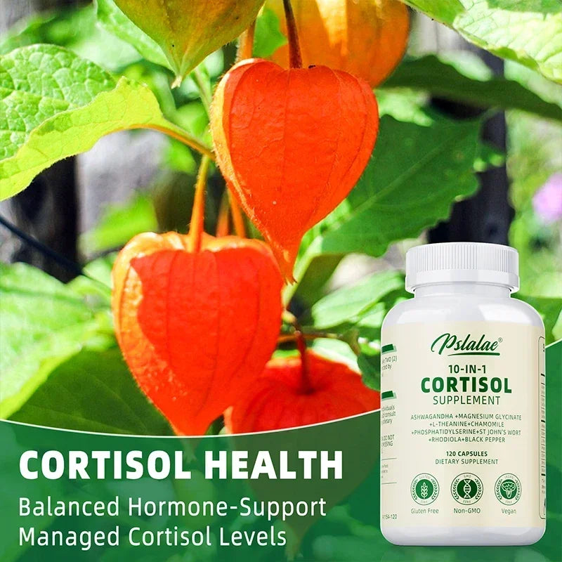 Cortisol Supplements - Balances Cortisol Response, Relaxation and Deep Sleep, Relieves Stress, Improves Focus, Energy LevelsSupp