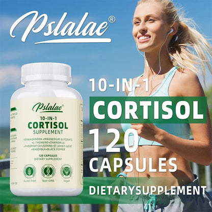 Cortisol Supplements - Balances Cortisol Response, Relaxation and Deep Sleep, Relieves Stress, Improves Focus, Energy LevelsSupp