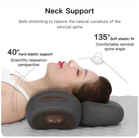 Electric Neck Massager Pillow Cervical Stretcher Heating Vibration Massage Back Traction Orthopedic Sleeping Pillows Support