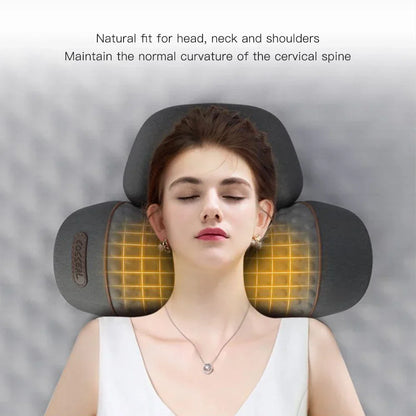 Electric Neck Massager Pillow Cervical Stretcher Heating Vibration Massage Back Traction Orthopedic Sleeping Pillows Support