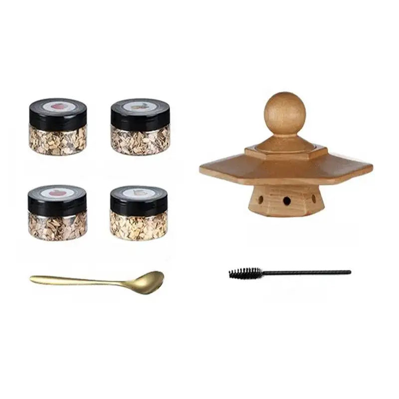 Cocktail Smoking Kit Whisky Old Fashioned Drink Smoker With Torch Bar Accessories Flavoured Drinks Bourbon Lover Wood Chips Men