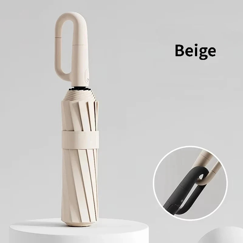 20 Bones 105cm Reinforce Ring Clasp Fully Automatic Umbrella for Men and Women Folding Windproof Strong Waterproof Sunscreen