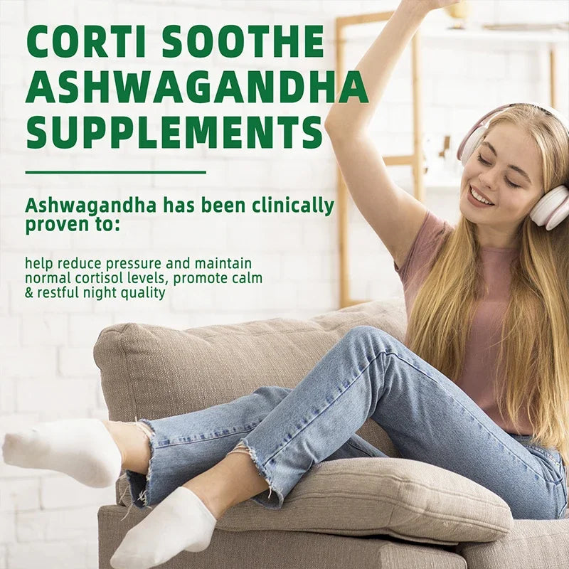 Cortisol Supplements - Balances Cortisol Response, Relaxation and Deep Sleep, Relieves Stress, Improves Focus, Energy LevelsSupp
