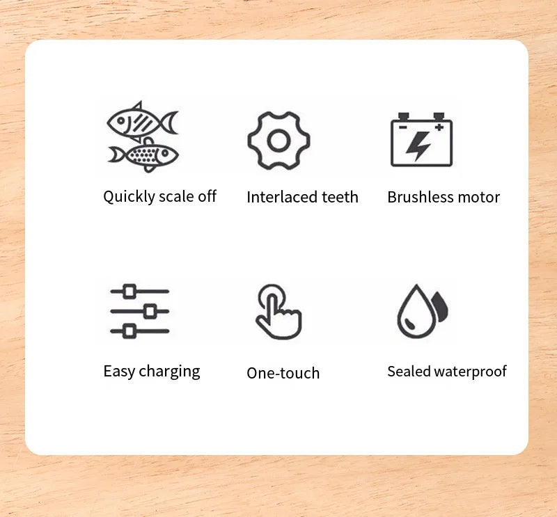 Portable Electric Fish Scraper Waterproof USB Rechargeable Fish Scale Remover Cleaner Kitchen Tool for Seafood