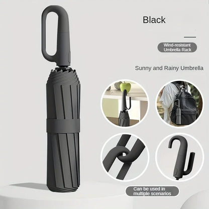 20 Bones 105cm Reinforce Ring Clasp Fully Automatic Umbrella for Men and Women Folding Windproof Strong Waterproof Sunscreen
