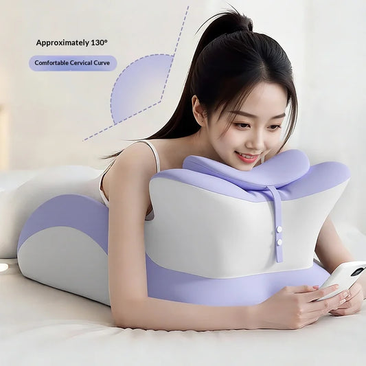 HR Prone Pillow Multifunctional Ergonomic Memory Foam Neck Support For Reading Watching Mobile Phone Lying In Bed Couples Adults