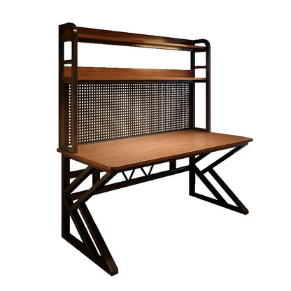 Ergonomic Gaming Desk with Built-in Bookshelf, Cable Management System | Compact Computer Desk for Small Spaces, Bedroom, Home