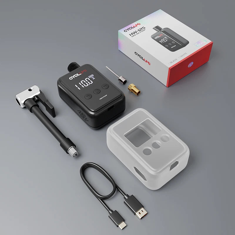 150PSI Portable Pocket Bike Electric Air Pump Schrader Presta Valve MTB MINI Rechargeable Compressor Tire Inflator CYCLAMI HW125