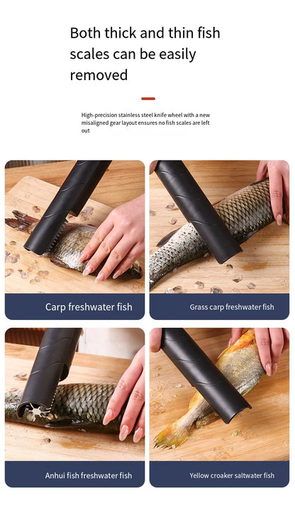 Portable Electric Fish Scraper Waterproof USB Rechargeable Fish Scale Remover Cleaner Kitchen Tool for Seafood