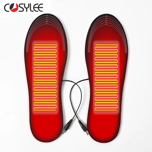 Insoles Heated USB Electric Foot Warming Pad Feet Warmer Pad Mat Winter Outdoor Sports Heating Insoles Winter Warm