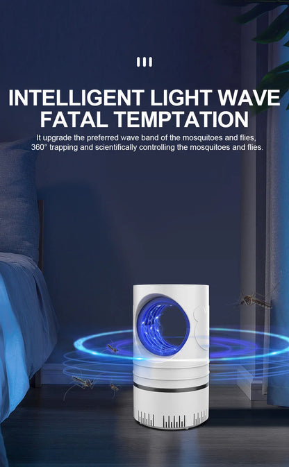 1 PC Electric Fly Bug Mosquito Insect Killer LED Light Trap Control Lamp Small Pest with USB Power Supply and Adapter