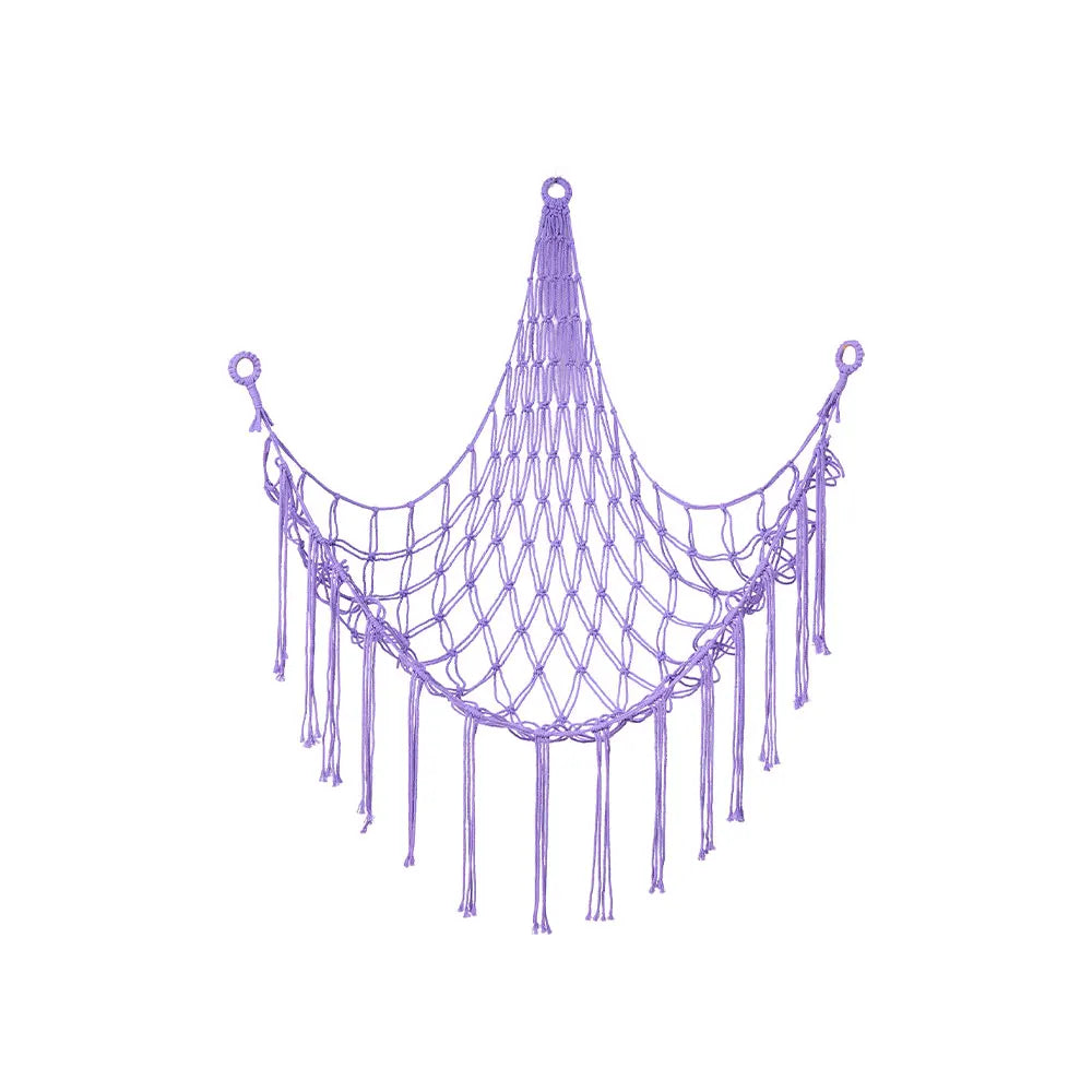 1Pc Toy Hammocks Wall Corner Hanging Storage Net Organizer Woven Kids Stuffed Mesh Hammock Baby Animal Rope Hammock Bag Cotton