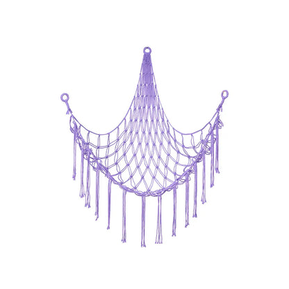 1Pc Toy Hammocks Wall Corner Hanging Storage Net Organizer Woven Kids Stuffed Mesh Hammock Baby Animal Rope Hammock Bag Cotton