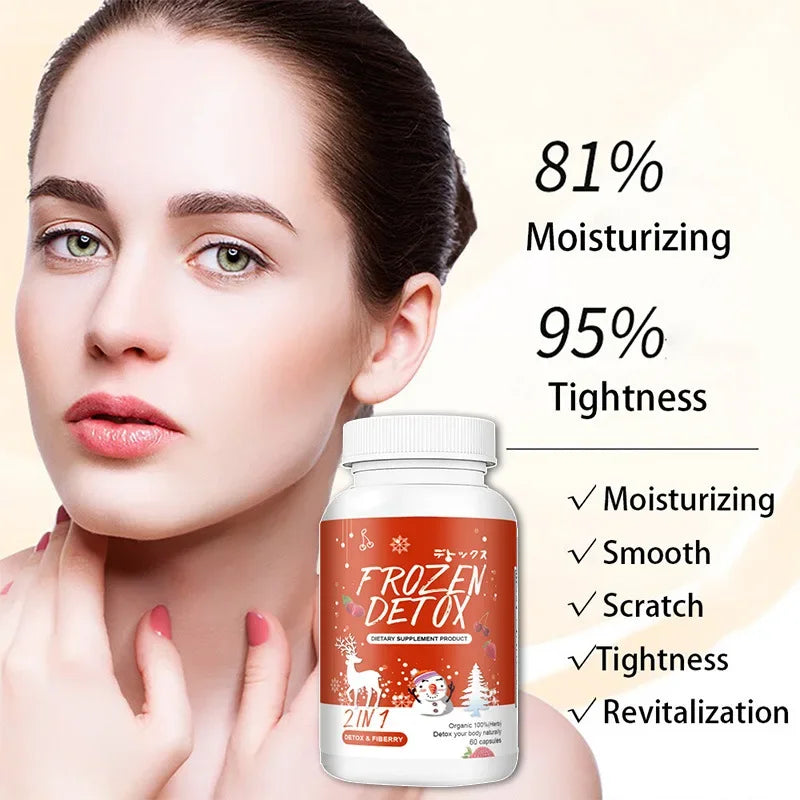 2 bottles of 120 capsules 2-in-1 frozen collagen pills Peptide capsules Shaping antioxidant