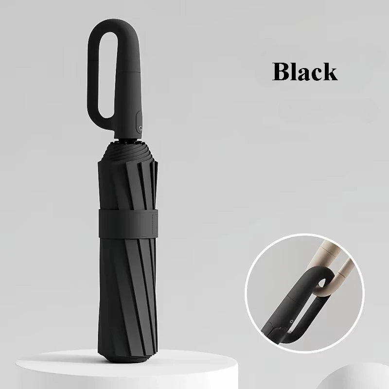 20 Bones 105cm Reinforce Ring Clasp Fully Automatic Umbrella for Men and Women Folding Windproof Strong Waterproof Sunscreen