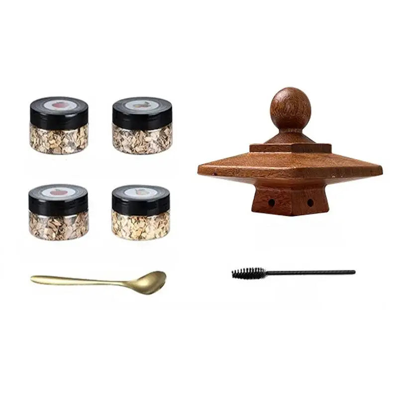 Cocktail Smoking Kit Whisky Old Fashioned Drink Smoker With Torch Bar Accessories Flavoured Drinks Bourbon Lover Wood Chips Men