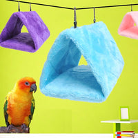 Bird Bed Winter Pet Bird Parrot Cages Warm Plush Hammock Hut Tent Bed Hanging Cave for Sleeping and Hatching Bird Accessories