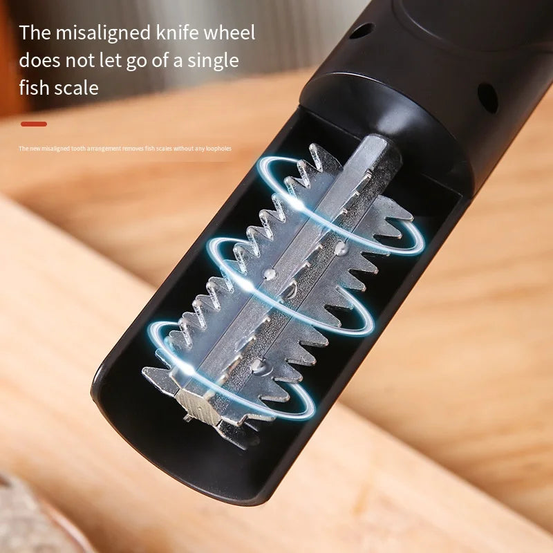 Portable Electric Fish Scraper Waterproof USB Rechargeable Fish Scale Remover Cleaner Kitchen Tool for Seafood