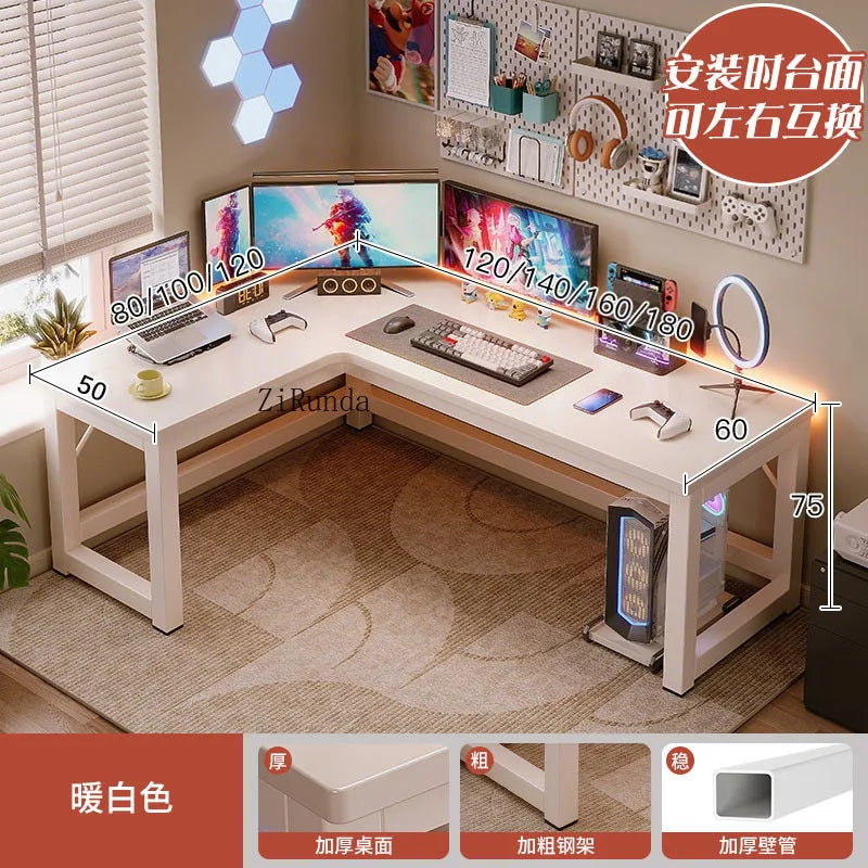 Office computer desk, household corner desk, adjustable writing desk