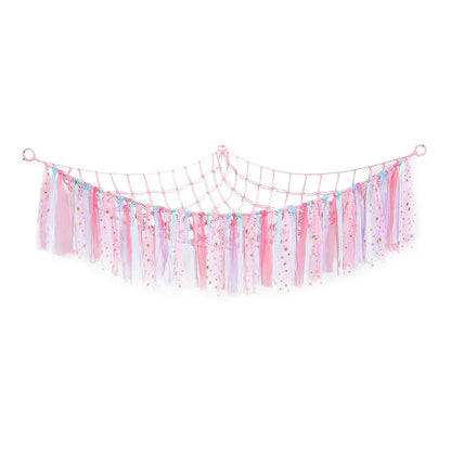 1Pc Toy Hammocks Wall Corner Hanging Storage Net Organizer Woven Kids Stuffed Mesh Hammock Baby Animal Rope Hammock Bag Cotton