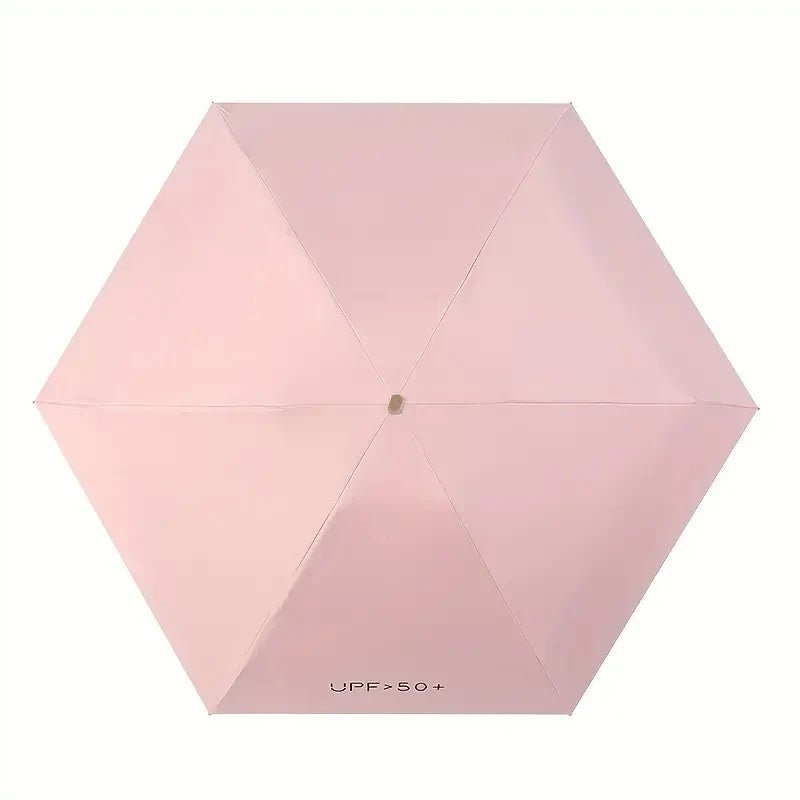 Ultra-Light UV Protection Umbrella - Compact, Foldable Design with Stainless Steel Handle for Sun & Rain, Durable 190T Canopy