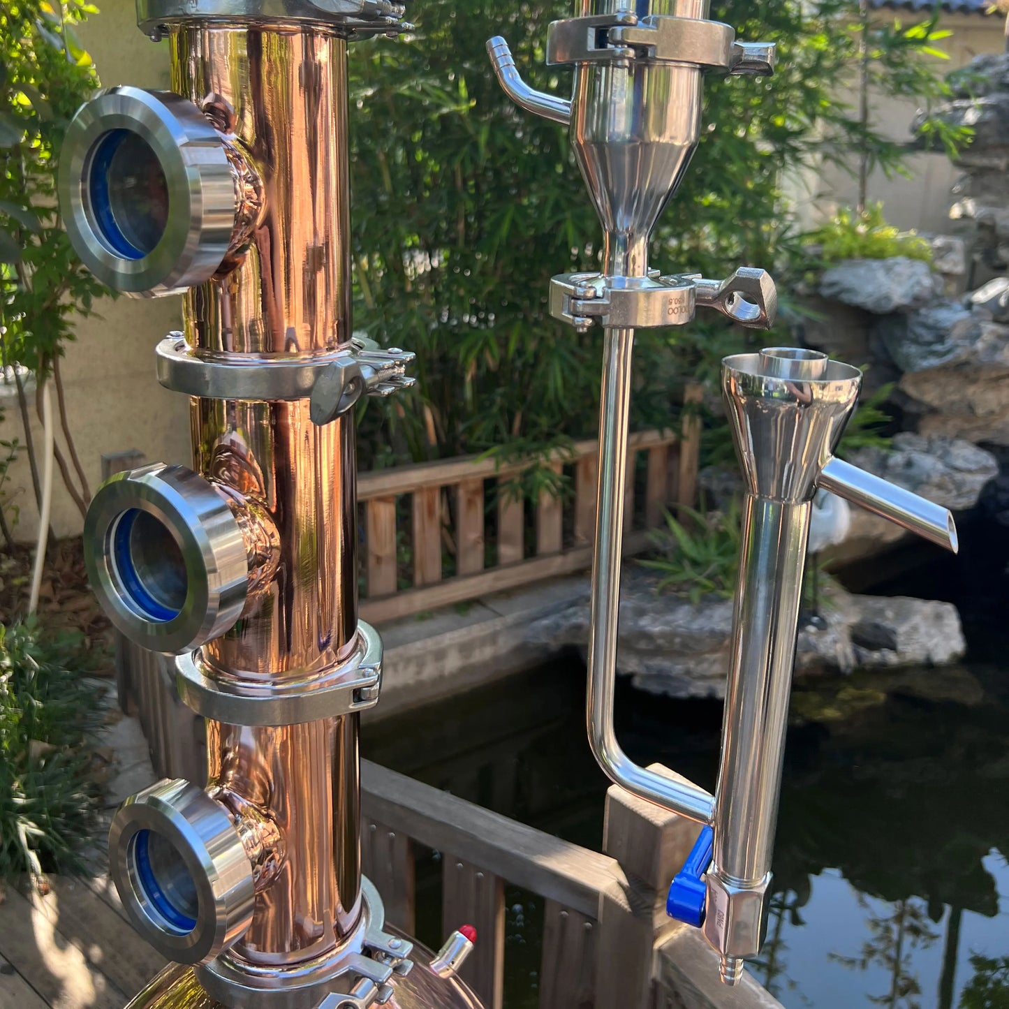 HOOLOO RST65 Distiller Home Electric Heating Moonshine Still Distillation Machine Copper Rocket Lid Column Brandy Whisky Rum