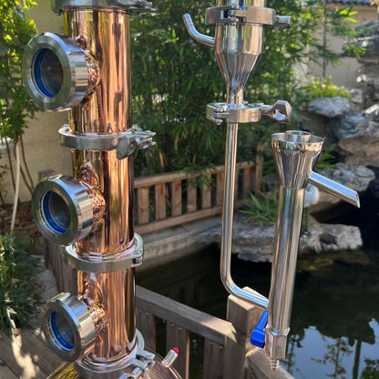 HOOLOO RST65 Distiller Home Electric Heating Moonshine Still Distillation Machine Copper Rocket Lid Column Brandy Whisky Rum