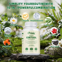 Cortisol Supplements - Balances Cortisol Response, Relaxation and Deep Sleep, Relieves Stress, Improves Focus, Energy LevelsSupp