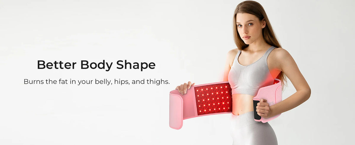 100 LED Fat Loss Belt Red Light Therapy For Body Health Care Infrared Lamp Back Pain Relief Waist Heating Belt Massage Machine