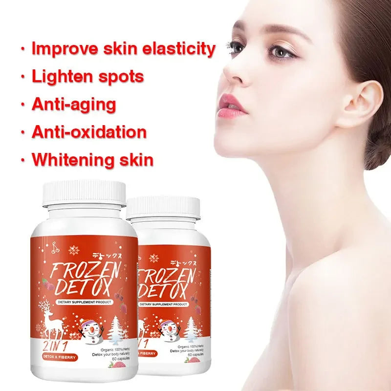 2 bottles of 120 capsules 2-in-1 frozen collagen pills Peptide capsules Shaping antioxidant