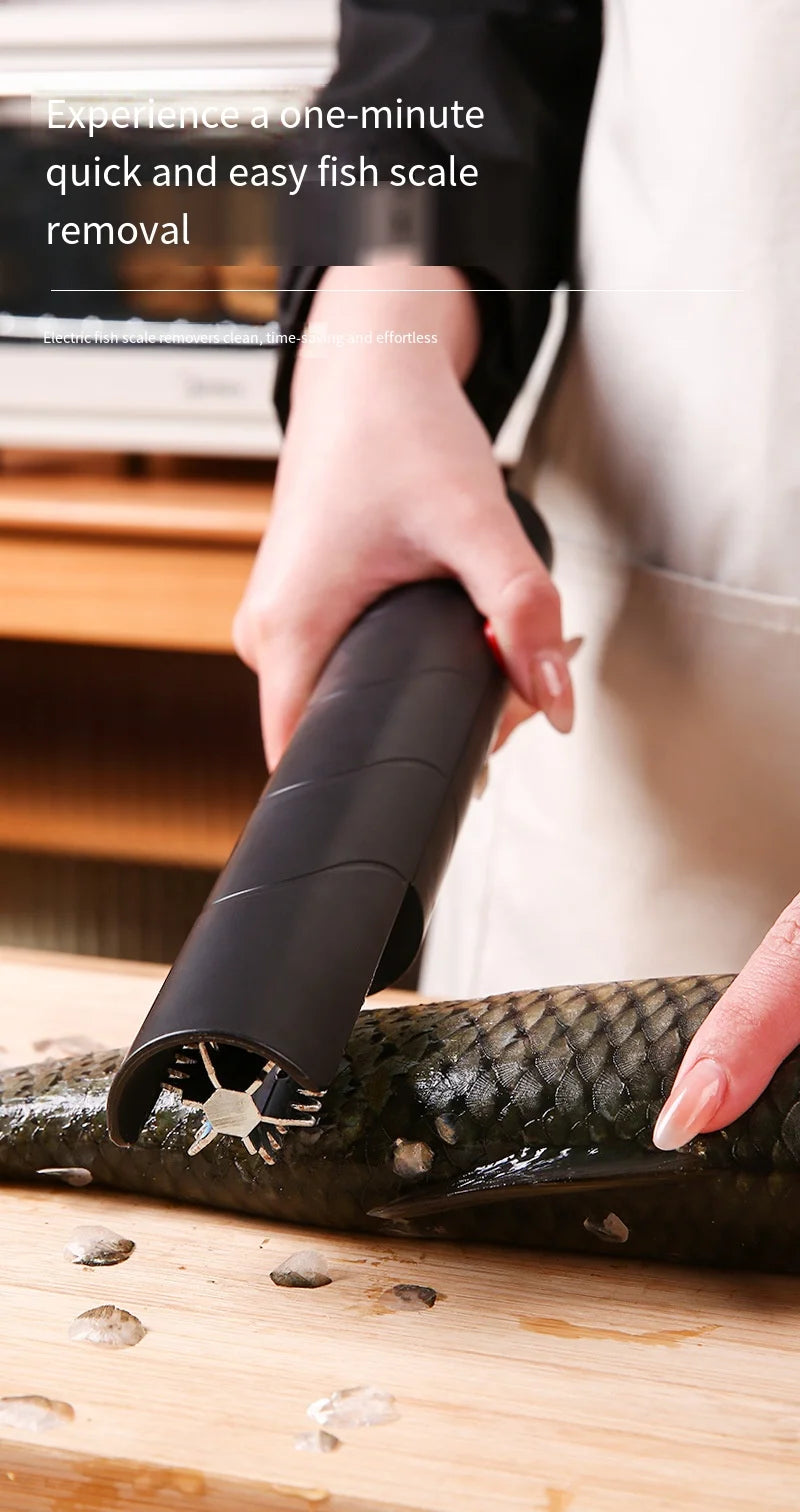 Portable Electric Fish Scraper Waterproof USB Rechargeable Fish Scale Remover Cleaner Kitchen Tool for Seafood