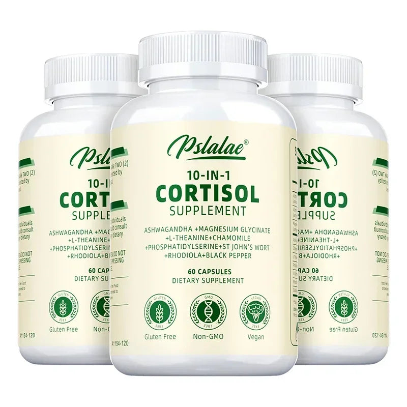 Cortisol Supplements - Balances Cortisol Response, Relaxation and Deep Sleep, Relieves Stress, Improves Focus, Energy LevelsSupp