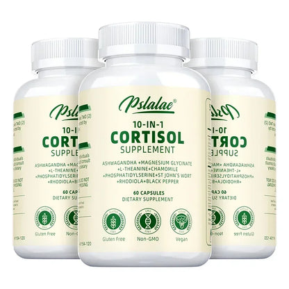 Cortisol Supplements - Balances Cortisol Response, Relaxation and Deep Sleep, Relieves Stress, Improves Focus, Energy LevelsSupp