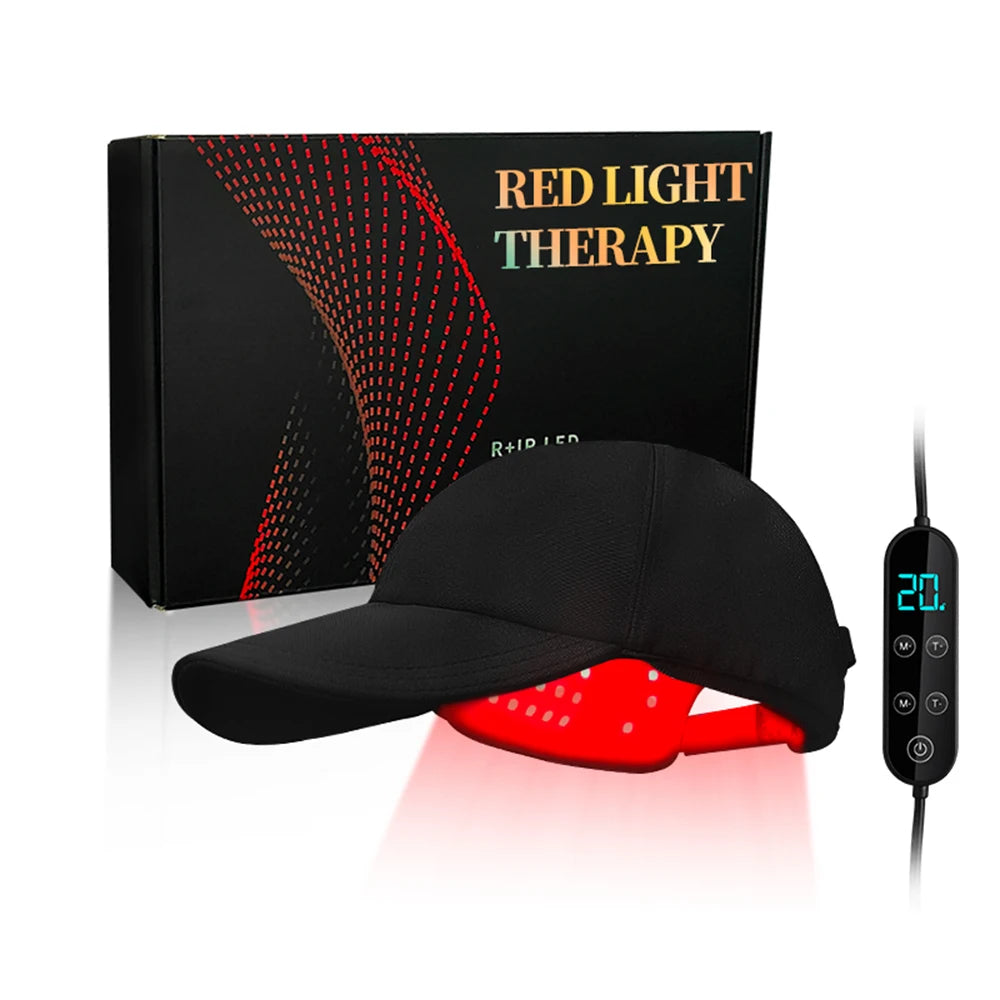 180Pcs Infrared LEDs 660&850&940nm Red Light Therapy Hair Growth Cap for Hair Regrowth Anti Hair Loss Relax Scalp Hair Care Hat